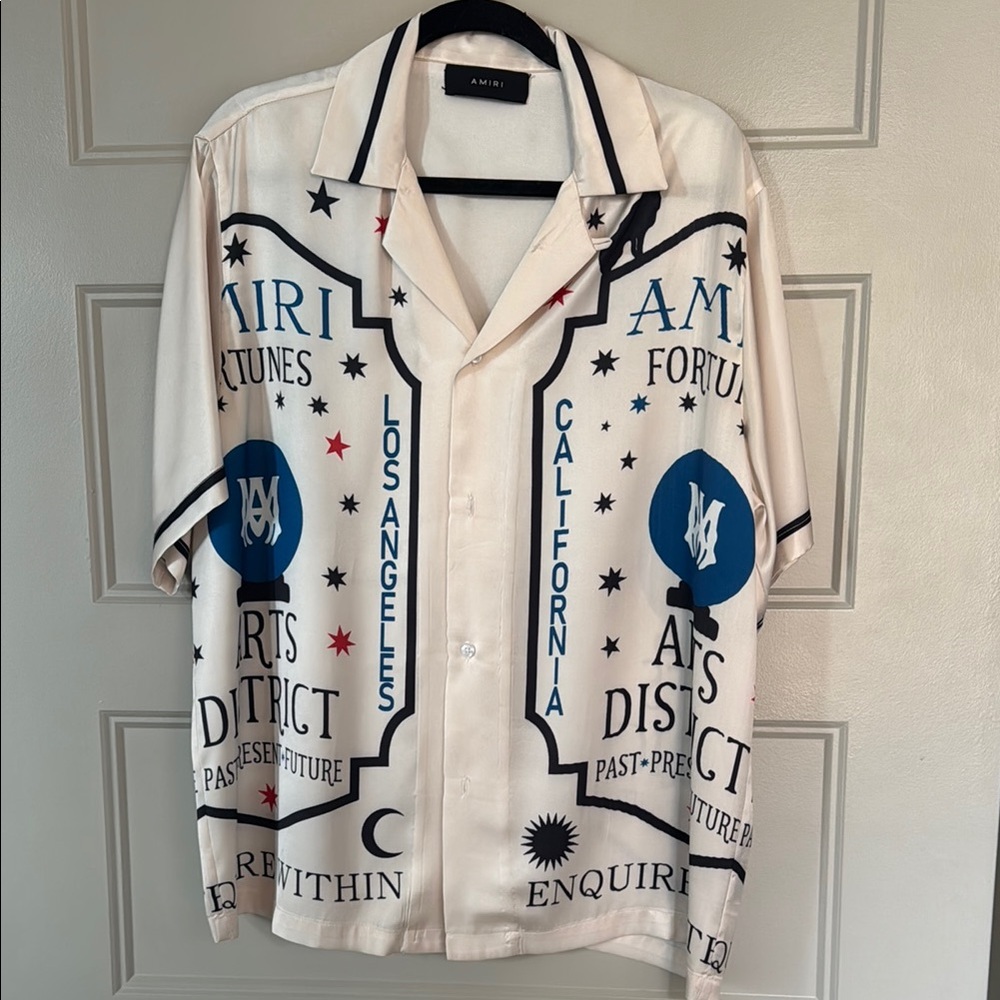 AMIRI Cream Graphic Men's Shirt
